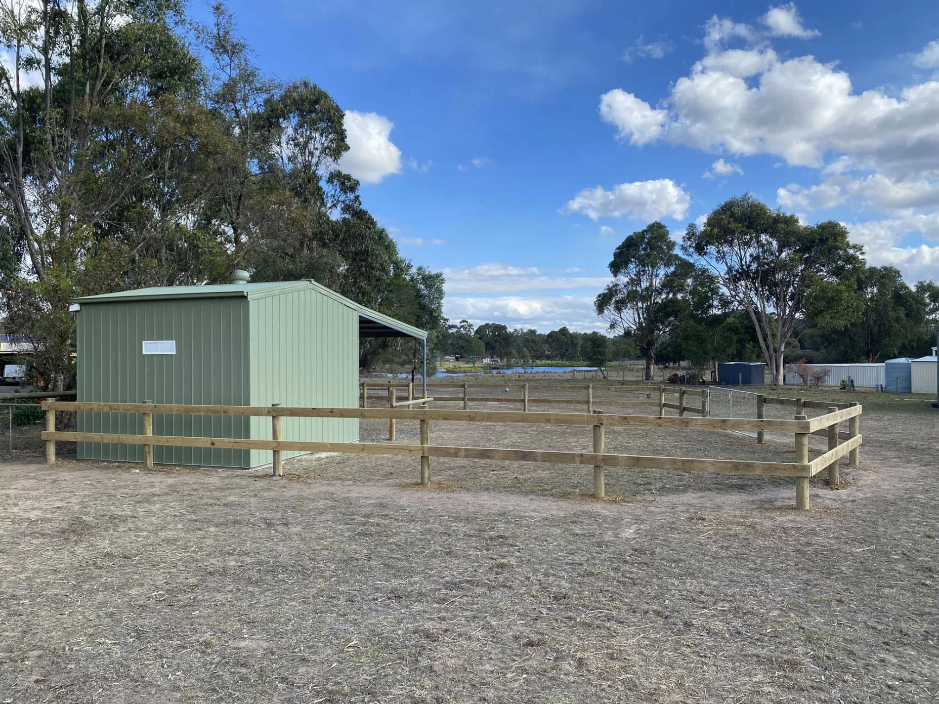 Image of a fencing job finished