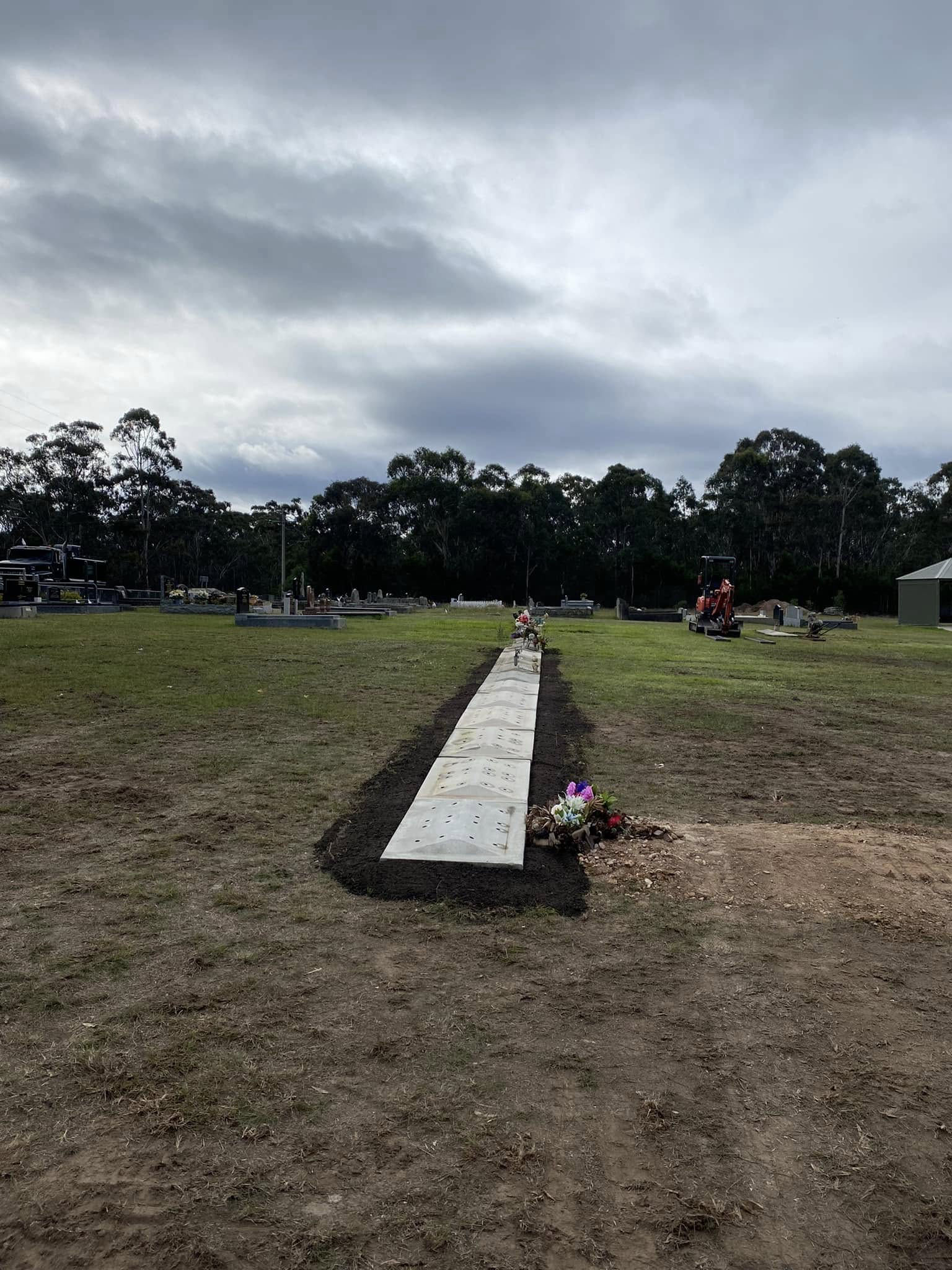 Image of a gravestone work finished
